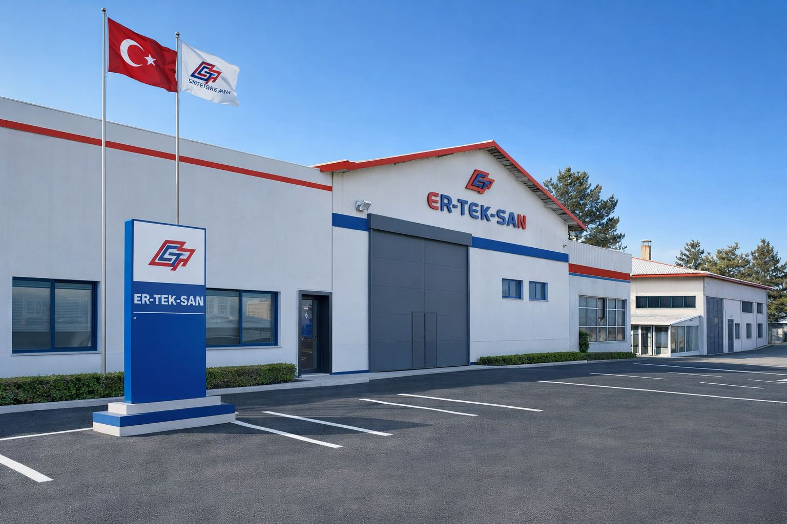 ER-TEK-SAN uretim tesisi ve bina girisi